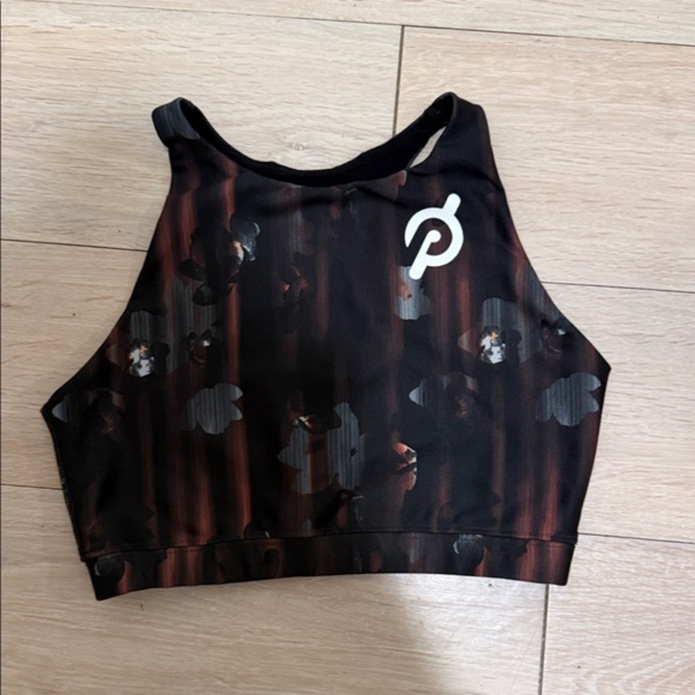 Peloton Black and Red Sports Bra